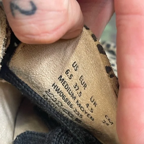 Hush Puppies Womens Sz 6.5 Bridget Animal print Leopard Suede Platform Sneakers - Picture 12 of 12